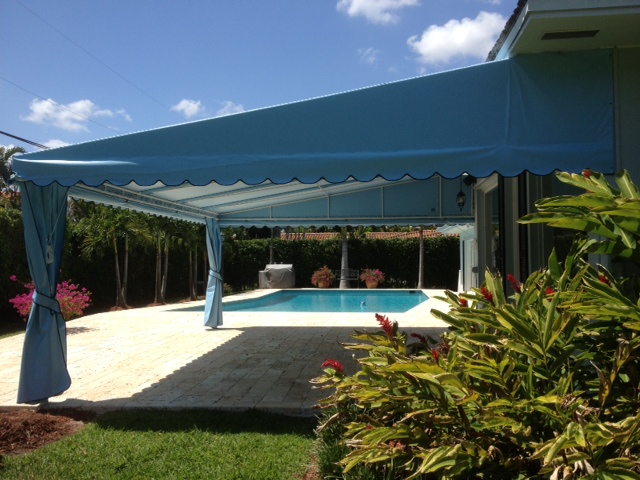 Cabana installation — South Florida poolside